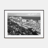 Fort Lauderdale Landscape B&W Poster