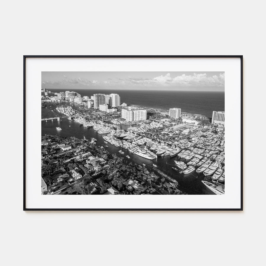 Fort Lauderdale Landscape B&W Poster