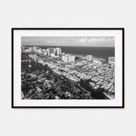 Fort Lauderdale Landscape B&W Poster