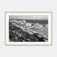 Fort Lauderdale Landscape B&W Poster