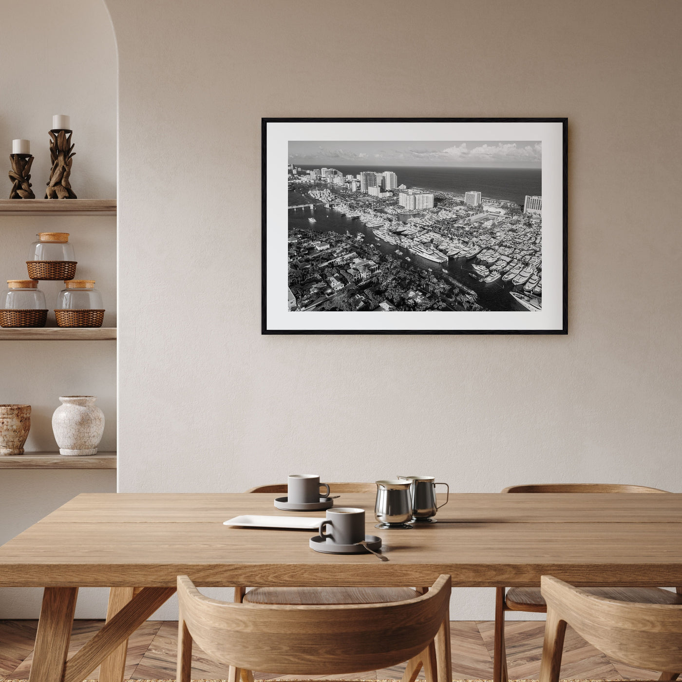 Fort Lauderdale Landscape B&W Poster