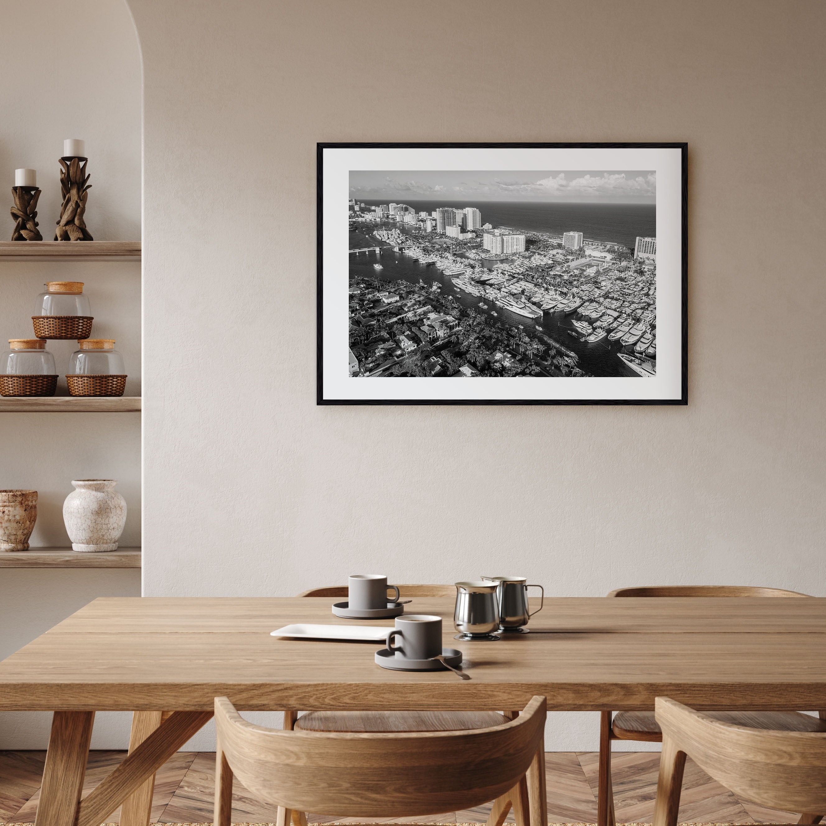 Fort Lauderdale Landscape B&W Poster