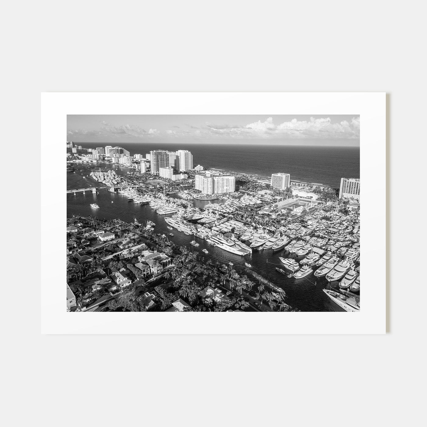 Fort Lauderdale Landscape B&W Poster