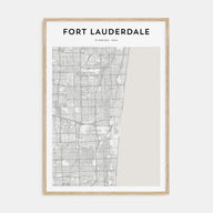 Fort Lauderdale Map Portrait Poster