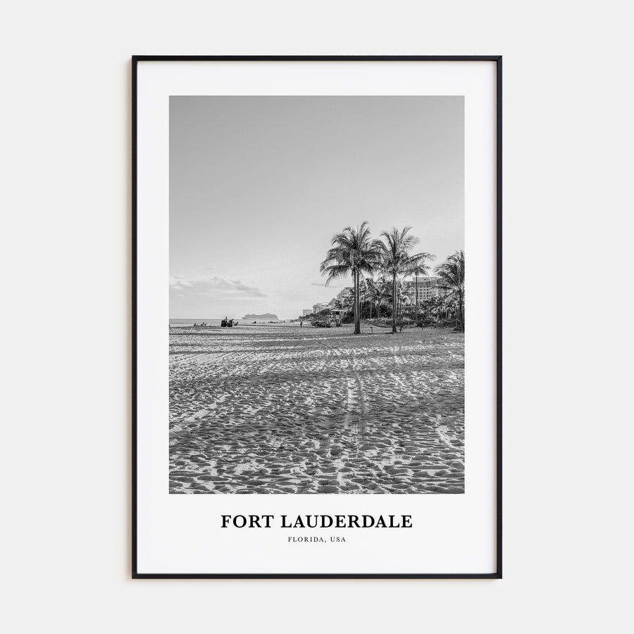 Fort Lauderdale Portrait B&W No 1 Poster