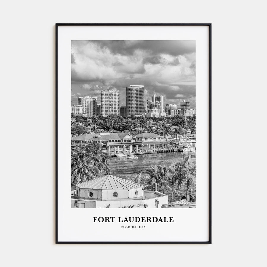 Fort Lauderdale Portrait B&W No 2 Poster
