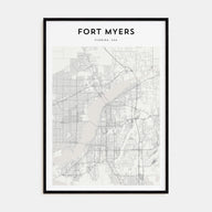 Fort Myers Map Portrait Poster
