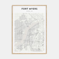 Fort Myers Map Portrait Poster