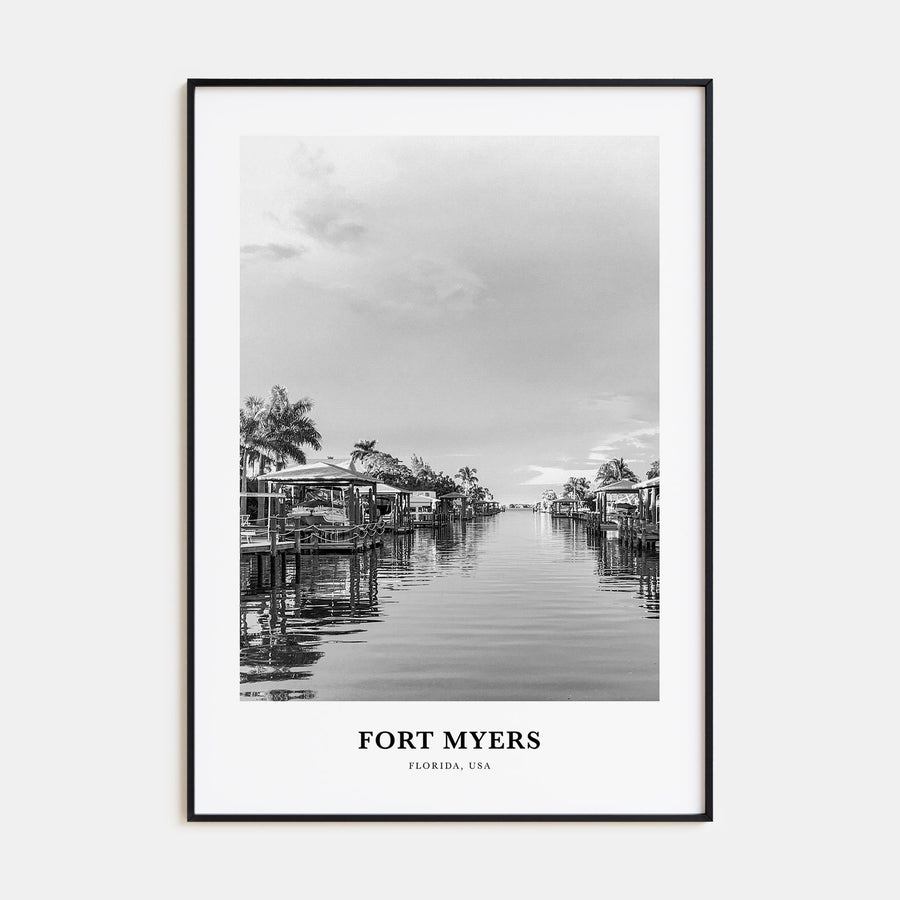 Fort Myers Portrait B&W Poster
