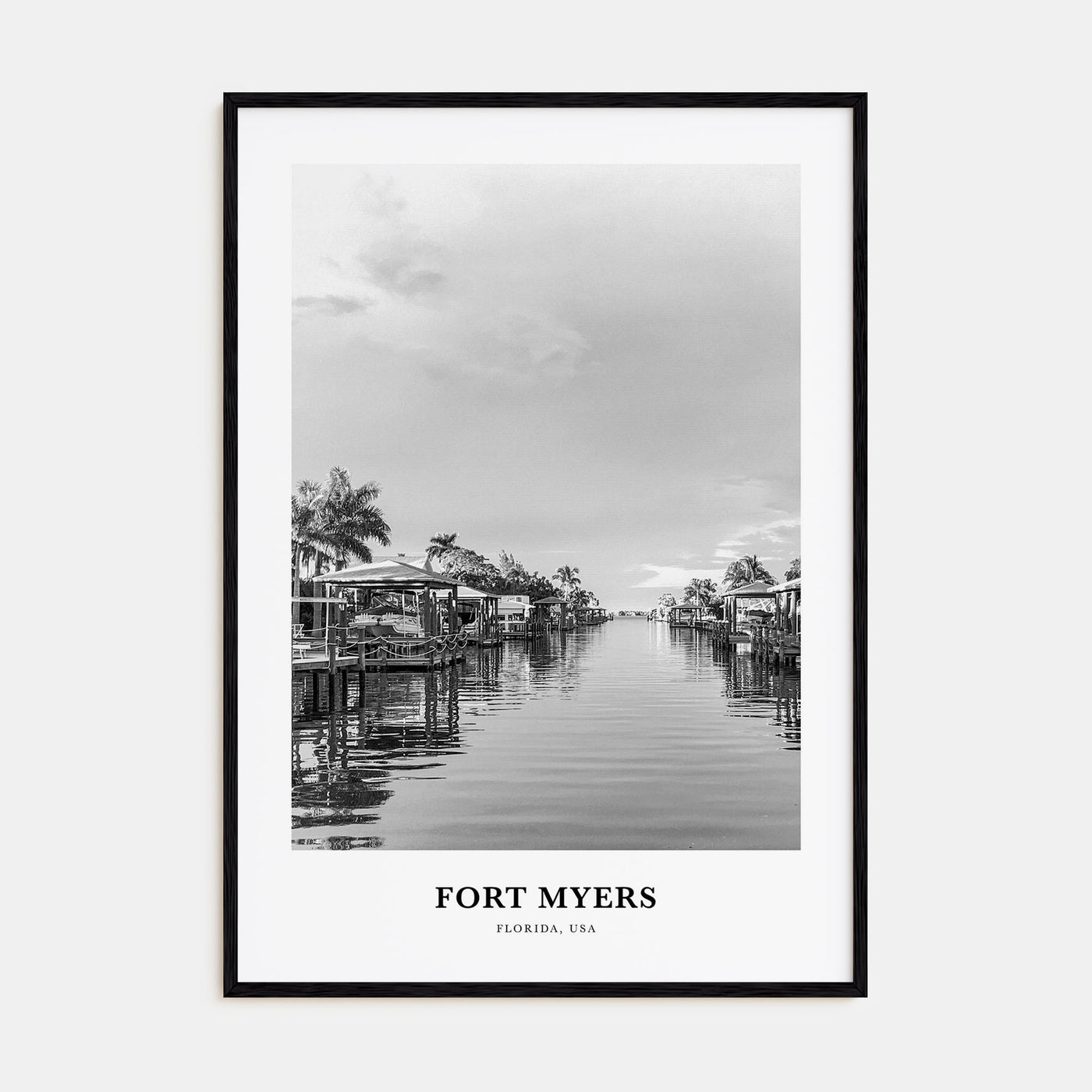 Fort Myers Portrait B&W Poster