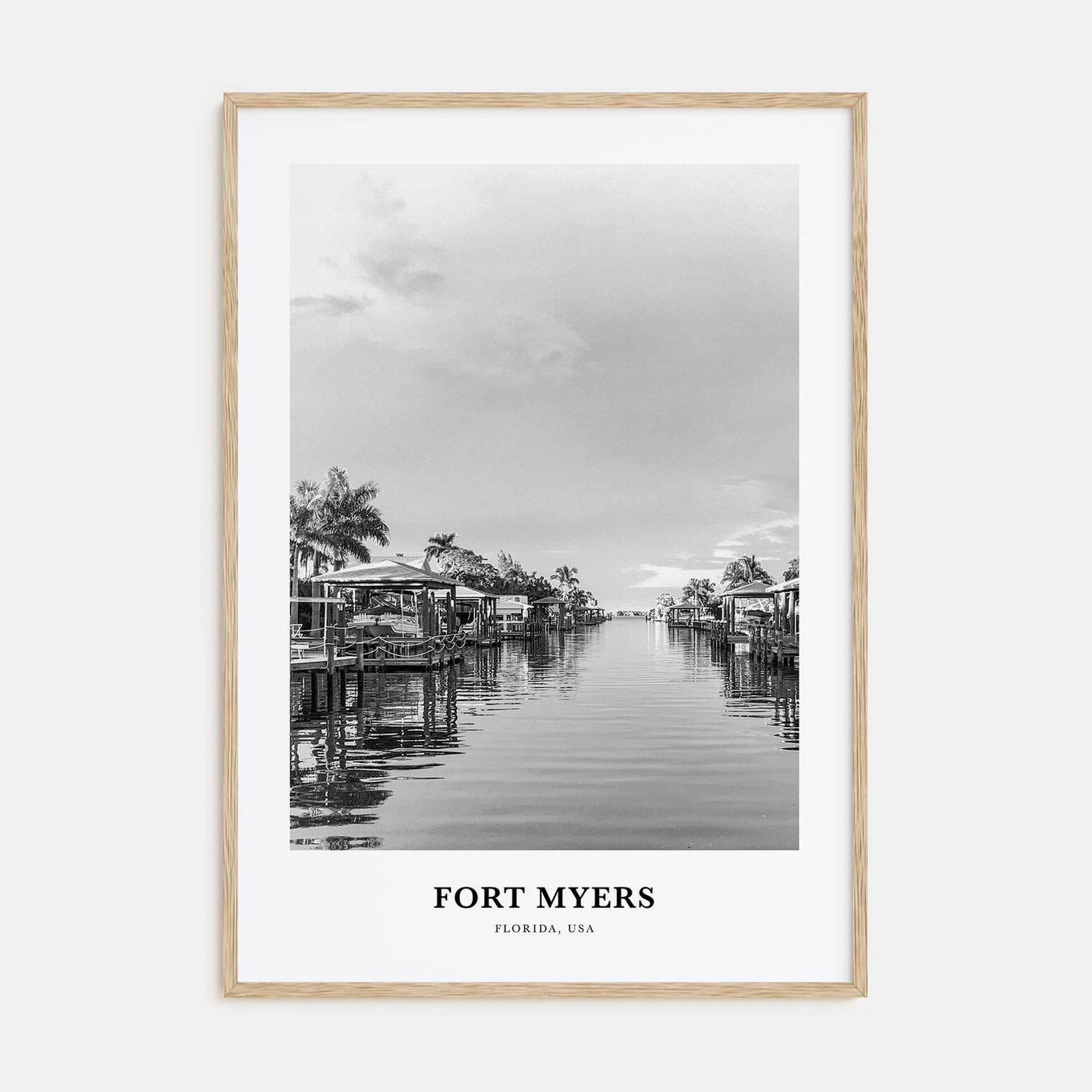 Fort Myers Portrait B&W Poster