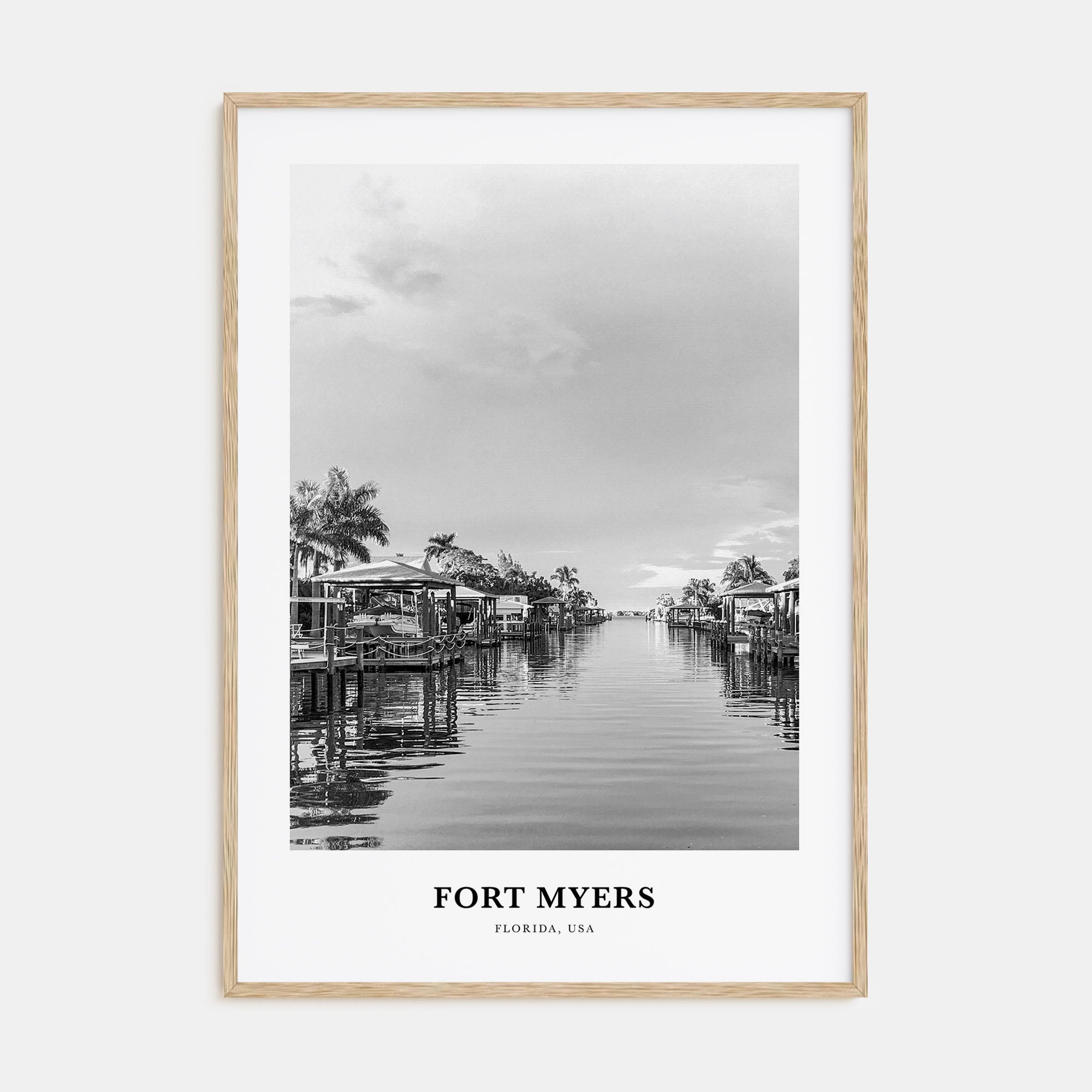 Fort Myers Portrait B&W Poster