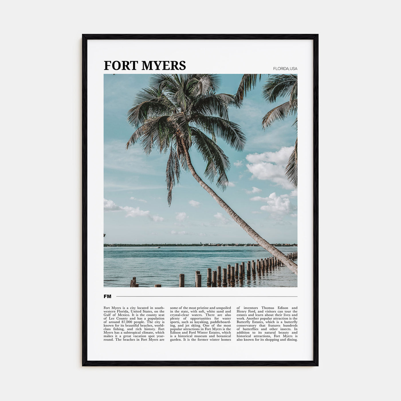 Fort Myers Travel Color Poster