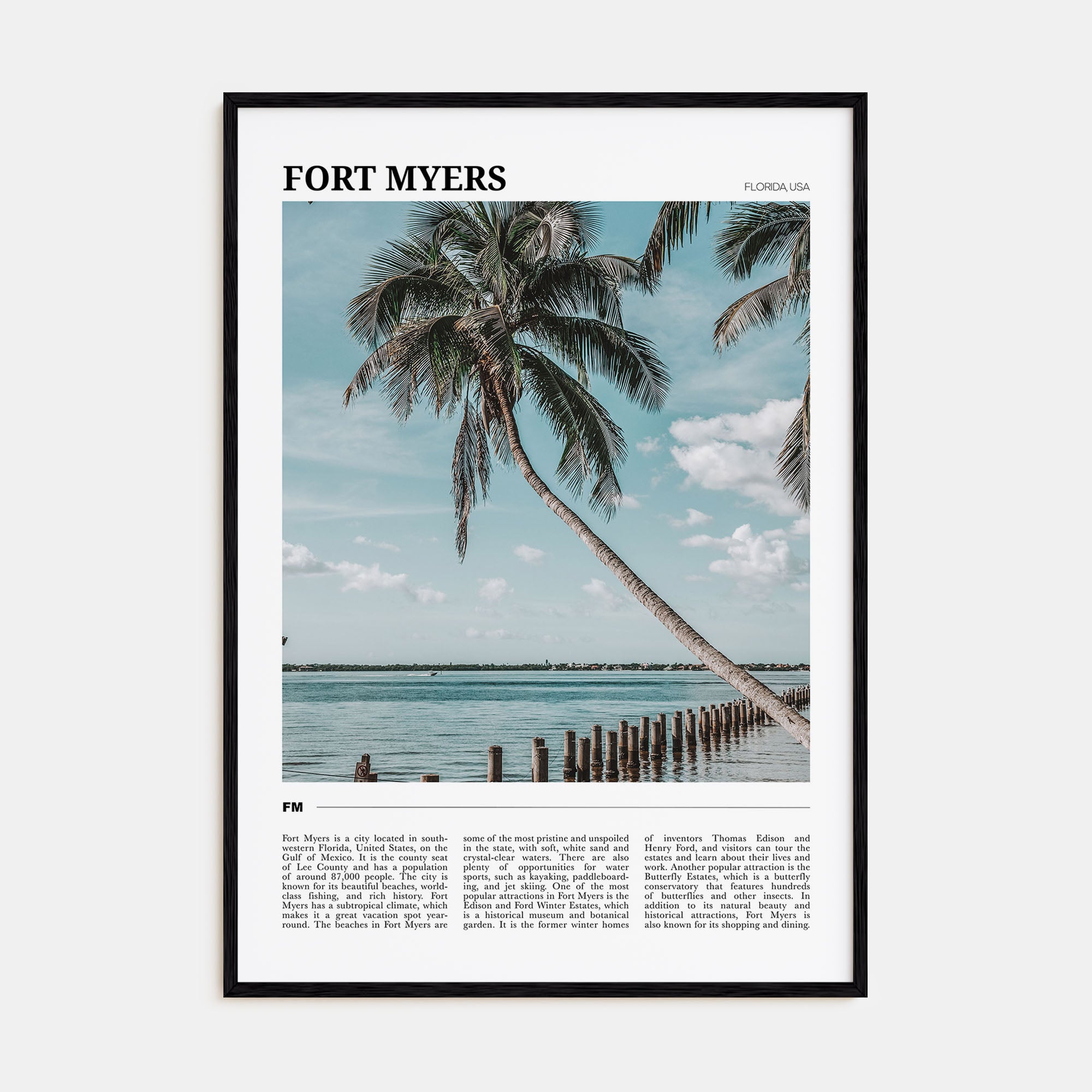 Fort Myers Travel Color Poster