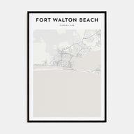Fort Walton Beach Map Portrait Poster