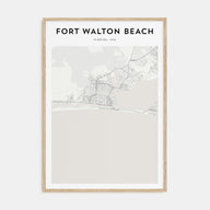 Fort Walton Beach Map Portrait Poster