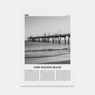 Fort Walton Beach Travel B&W No 1 Poster