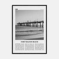 Fort Walton Beach Travel B&W No 1 Poster