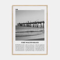 Fort Walton Beach Travel B&W No 1 Poster