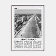 Fort Walton Beach Travel B&W No 2 Poster