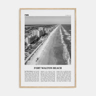 Fort Walton Beach Travel B&W No 2 Poster