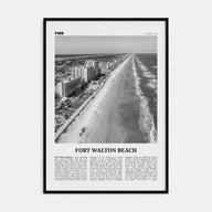 Fort Walton Beach Travel B&W No 2 Poster