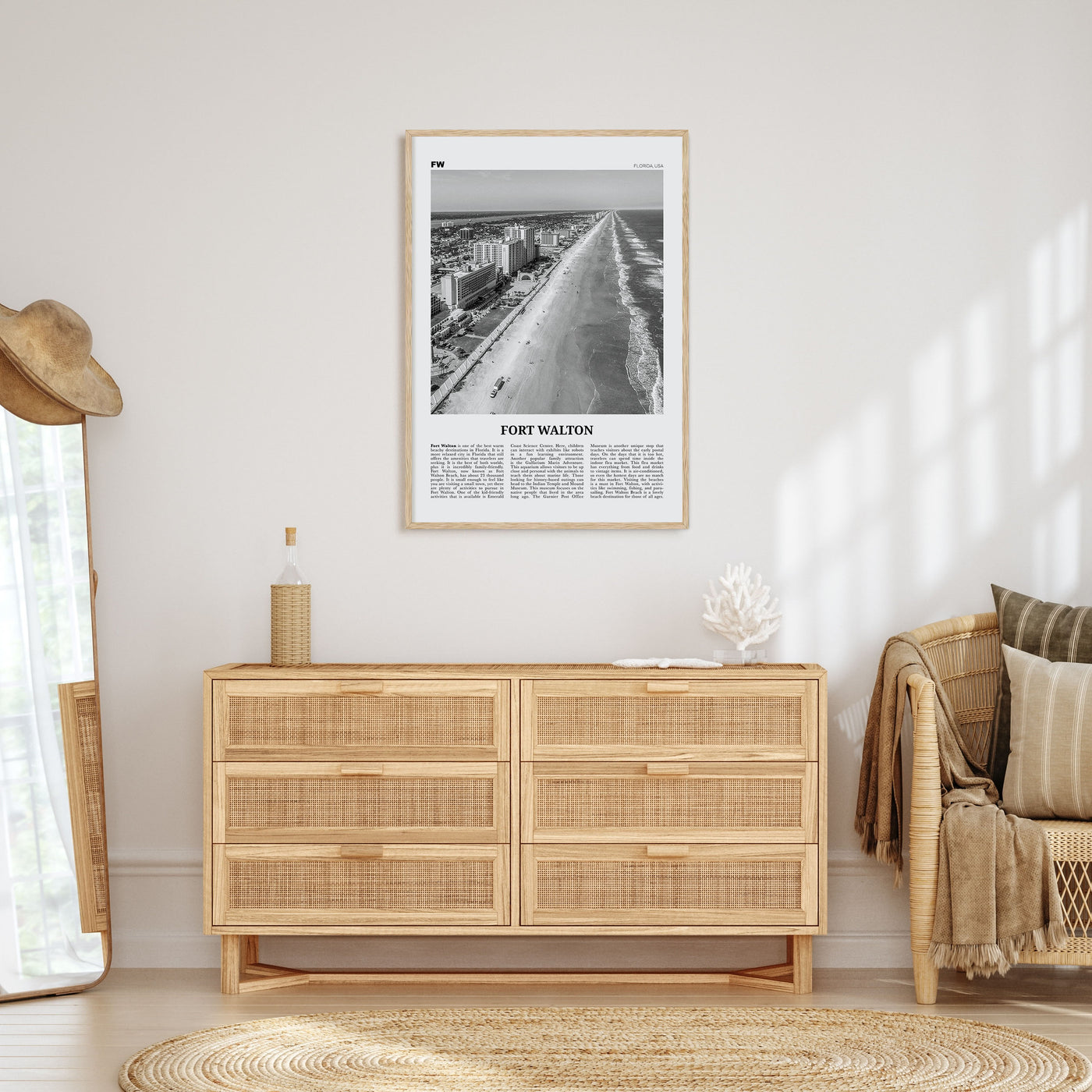 Fort Walton Travel B&W No 1 Poster