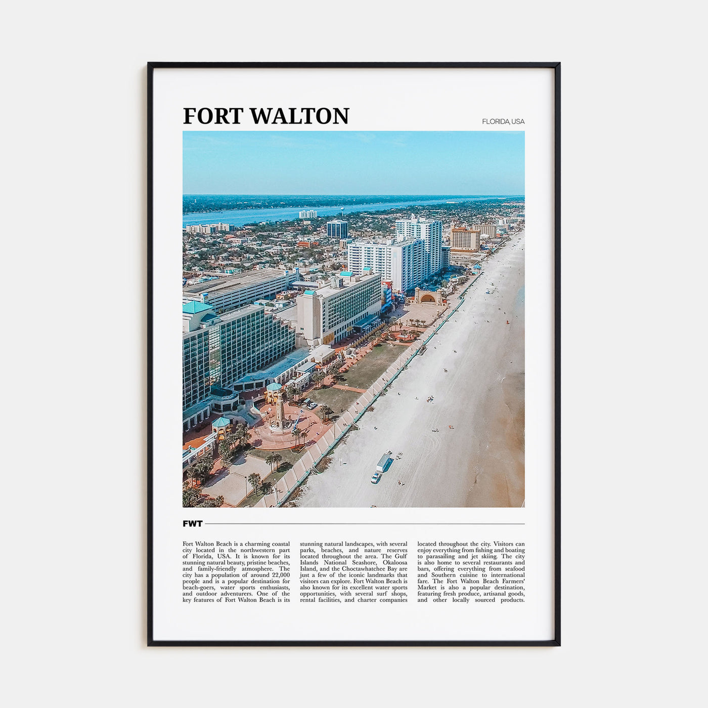 Fort Walton Travel Color Poster
