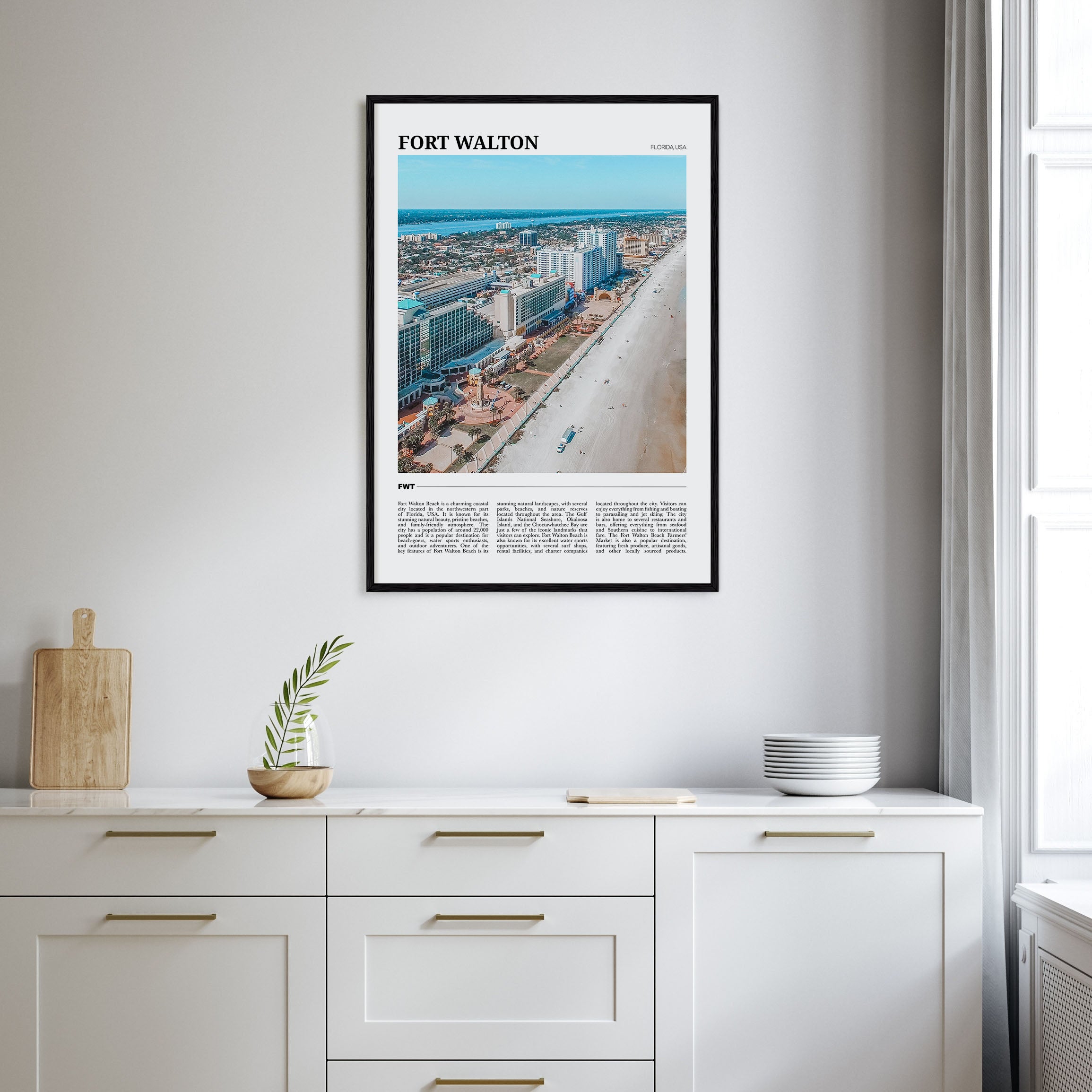 Fort Walton Travel Color Poster