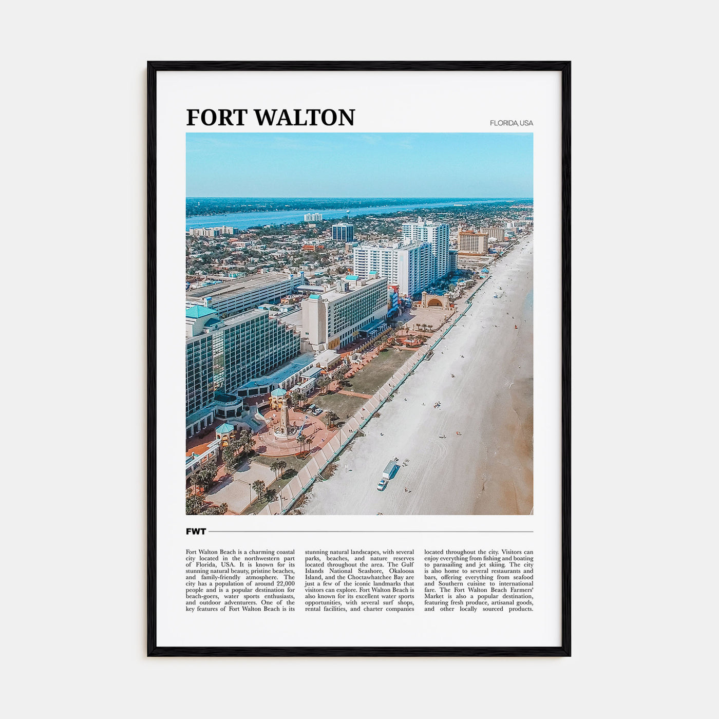 Fort Walton Travel Color Poster