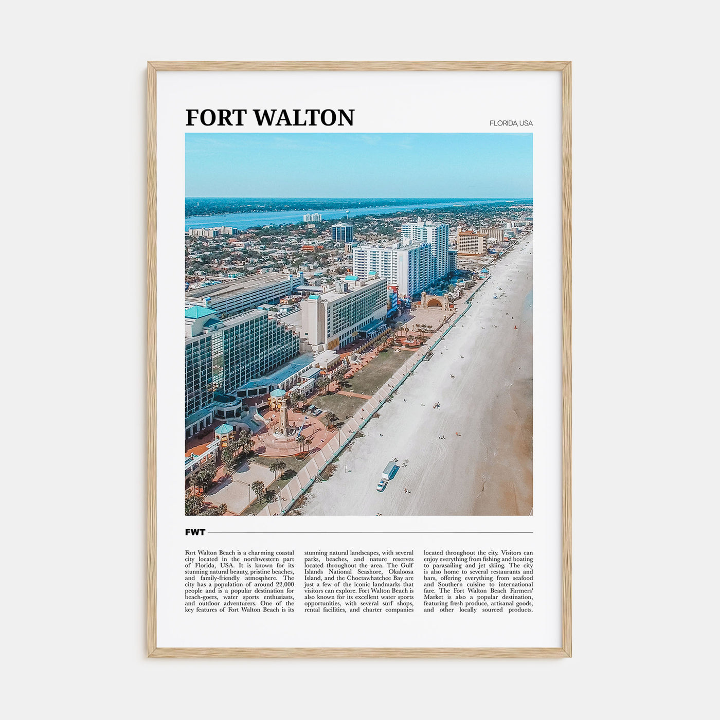 Fort Walton Travel Color Poster