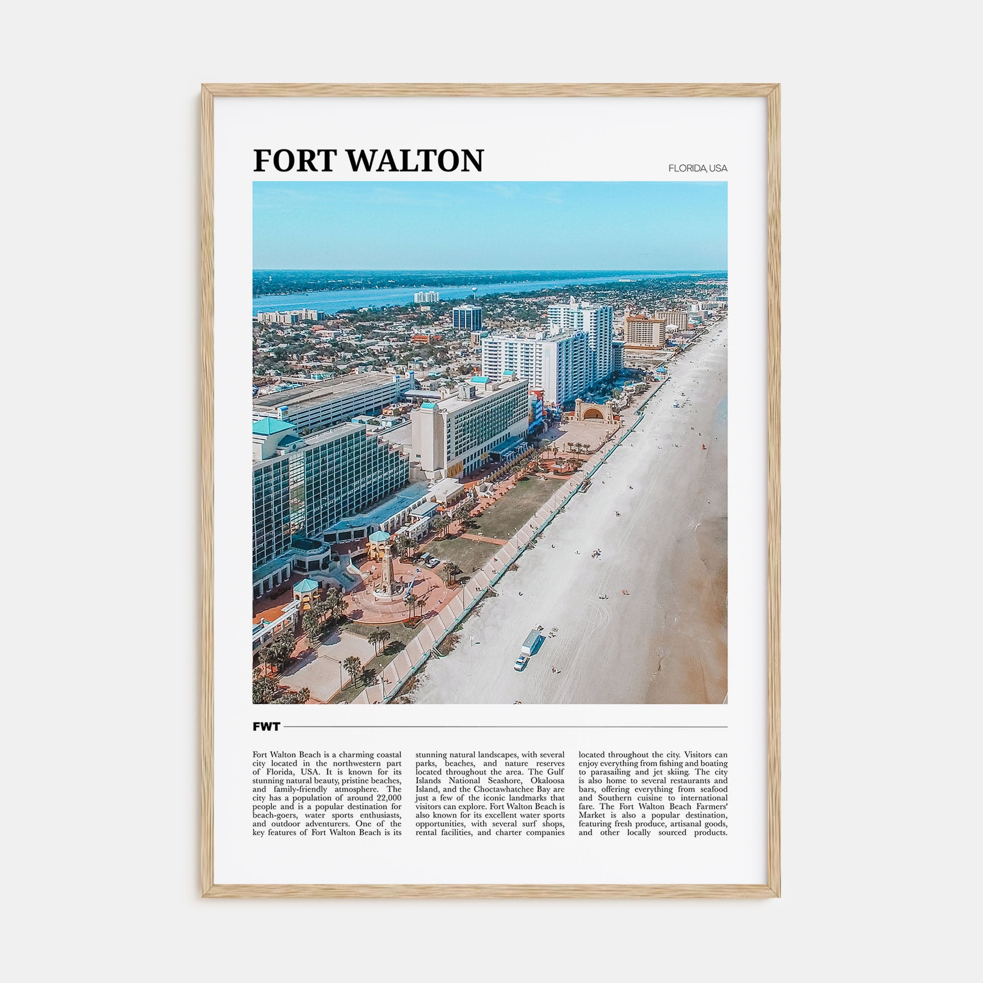 Fort Walton Travel Color Poster