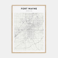 Fort Wayne Map Portrait Poster