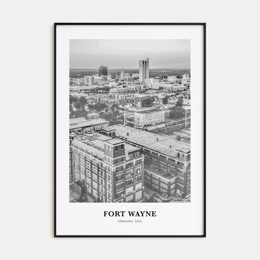 Fort Wayne Portrait B&W No 1 Poster