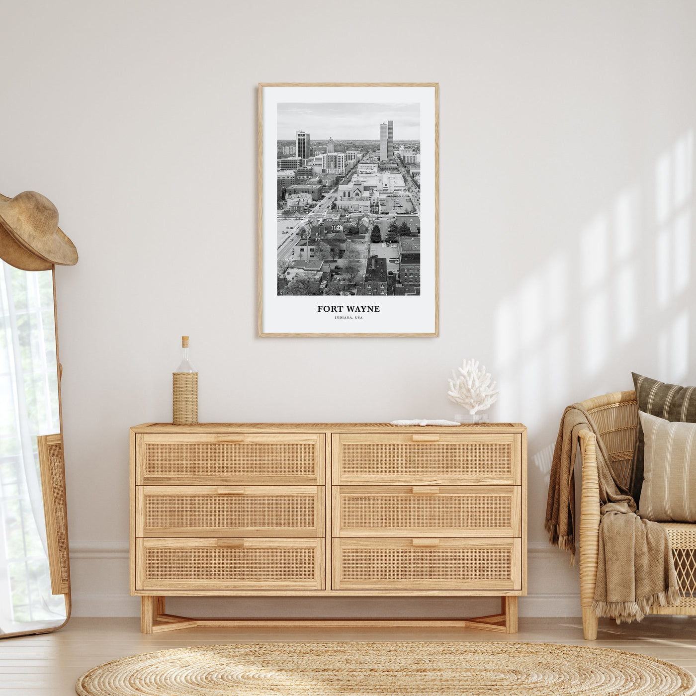 Fort Wayne Portrait B&W No 2 Poster