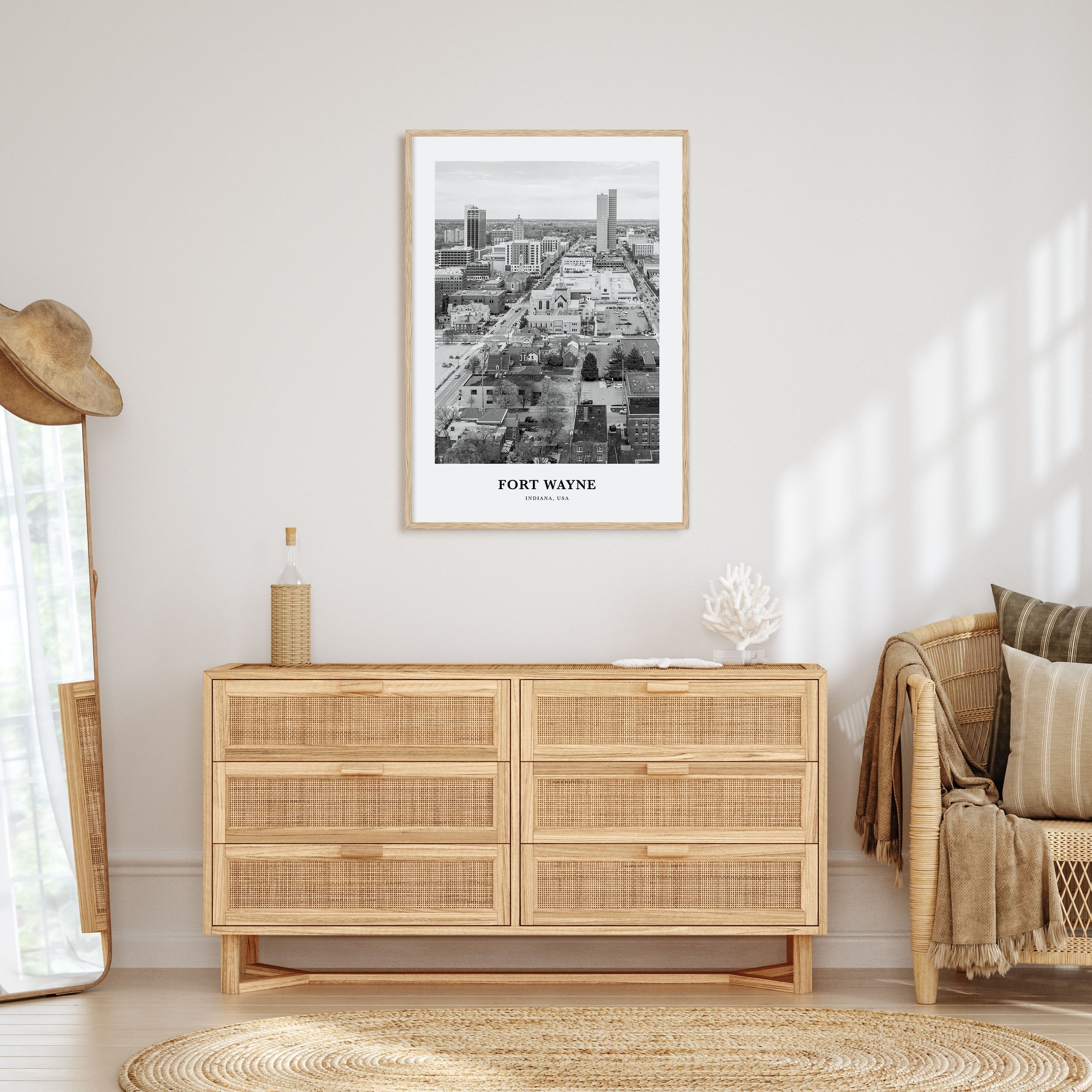 Fort Wayne Portrait B&W No 2 Poster