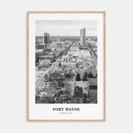 Fort Wayne Portrait B&W No 2 Poster