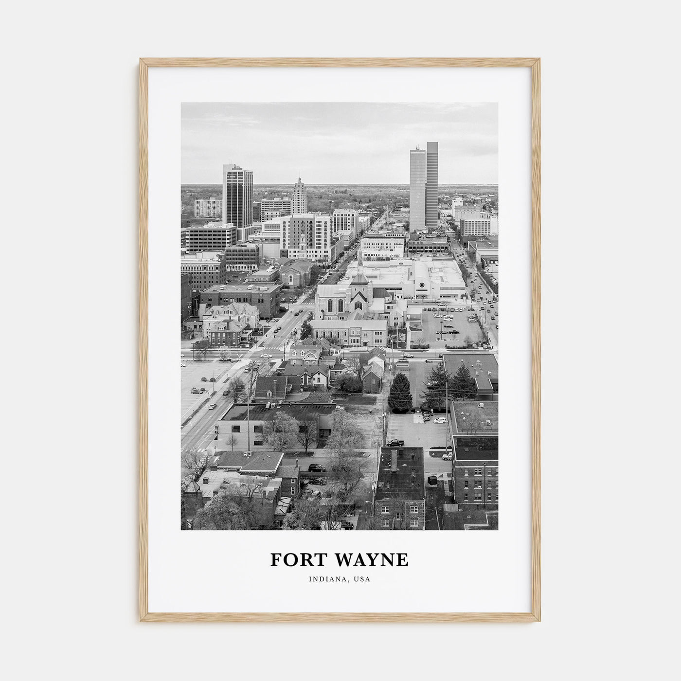 Fort Wayne Portrait B&W No 2 Poster
