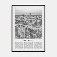 Fort Wayne Travel B&W No 1 Poster