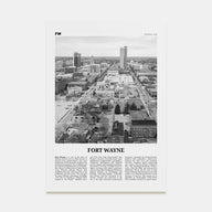 Fort Wayne Travel B&W No 2 Poster