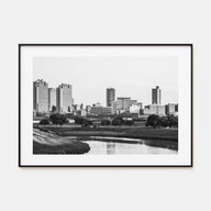 Fort Worth Landscape B&W Poster