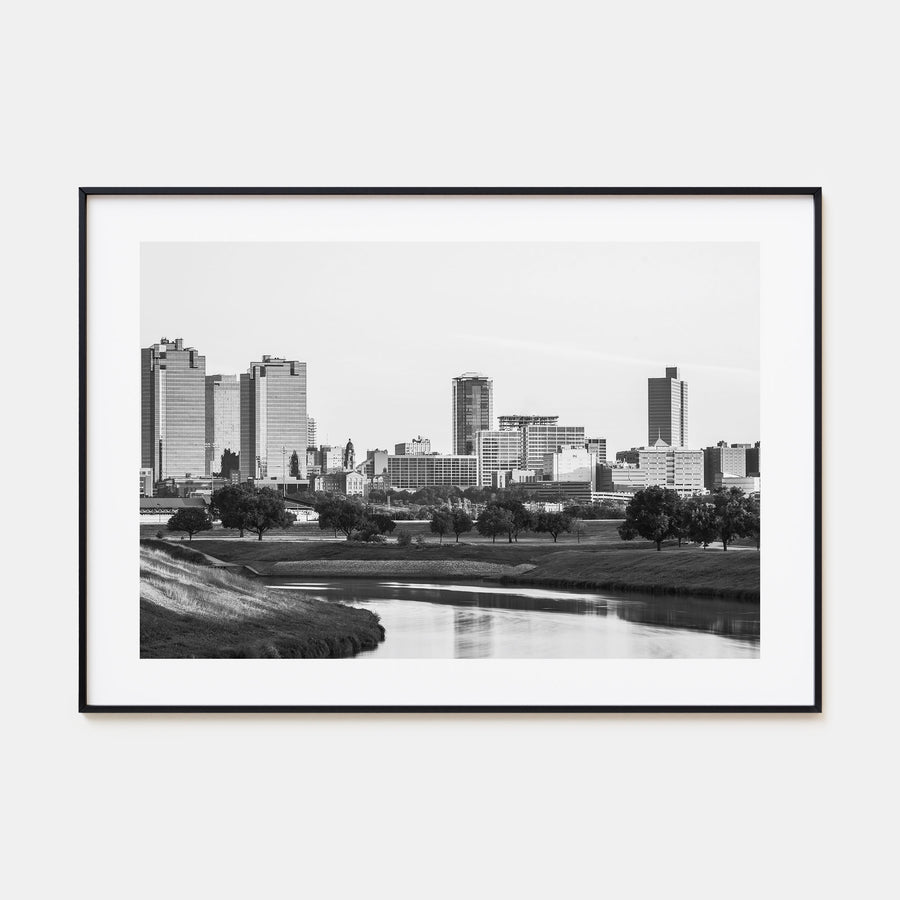 Fort Worth Landscape B&W Poster