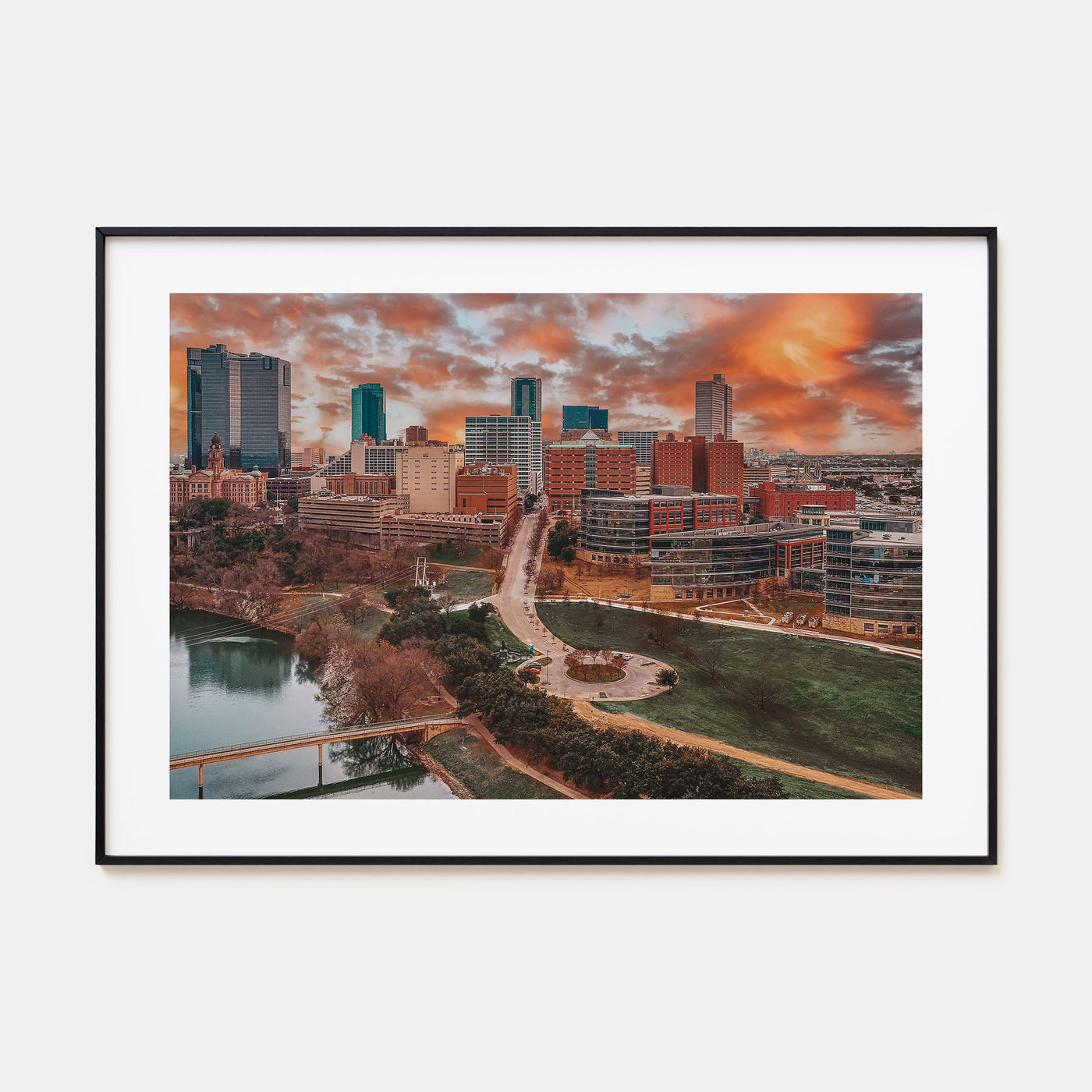 Fort Worth Landscape Color Poster