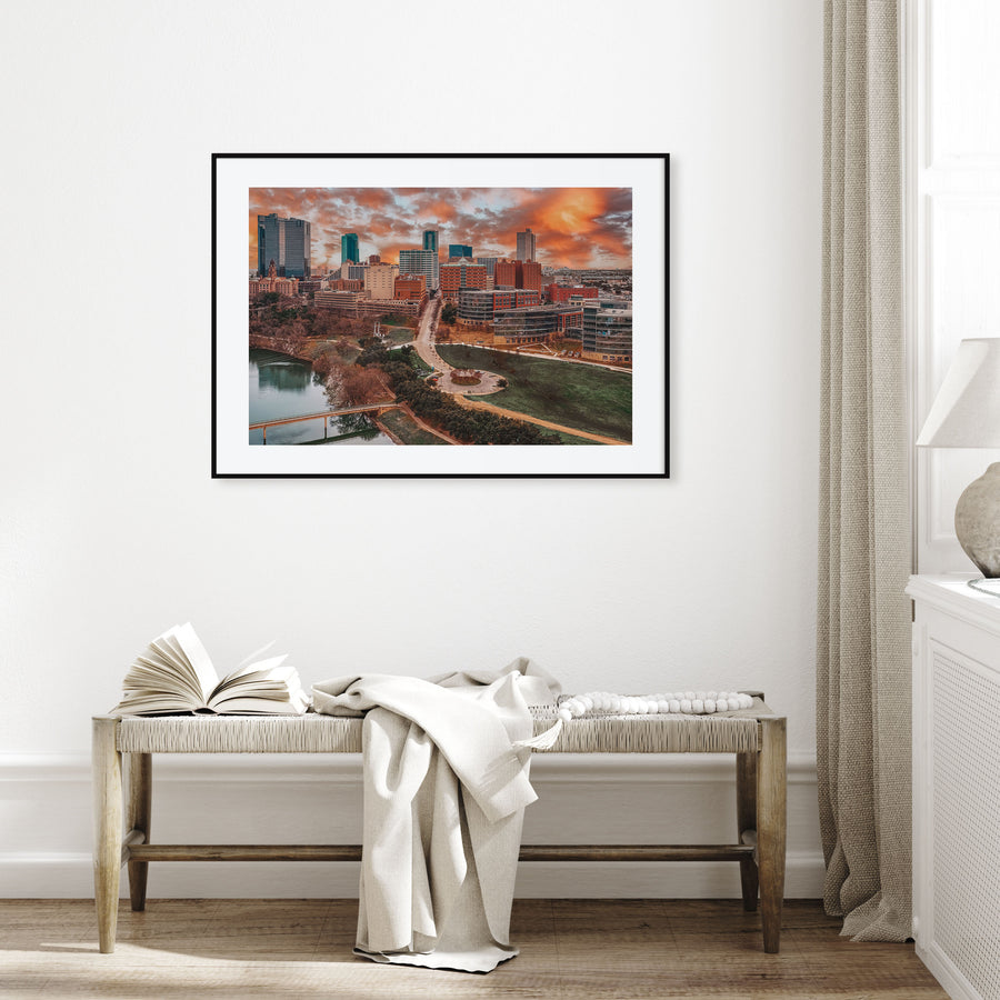 Fort Worth Landscape Color Poster