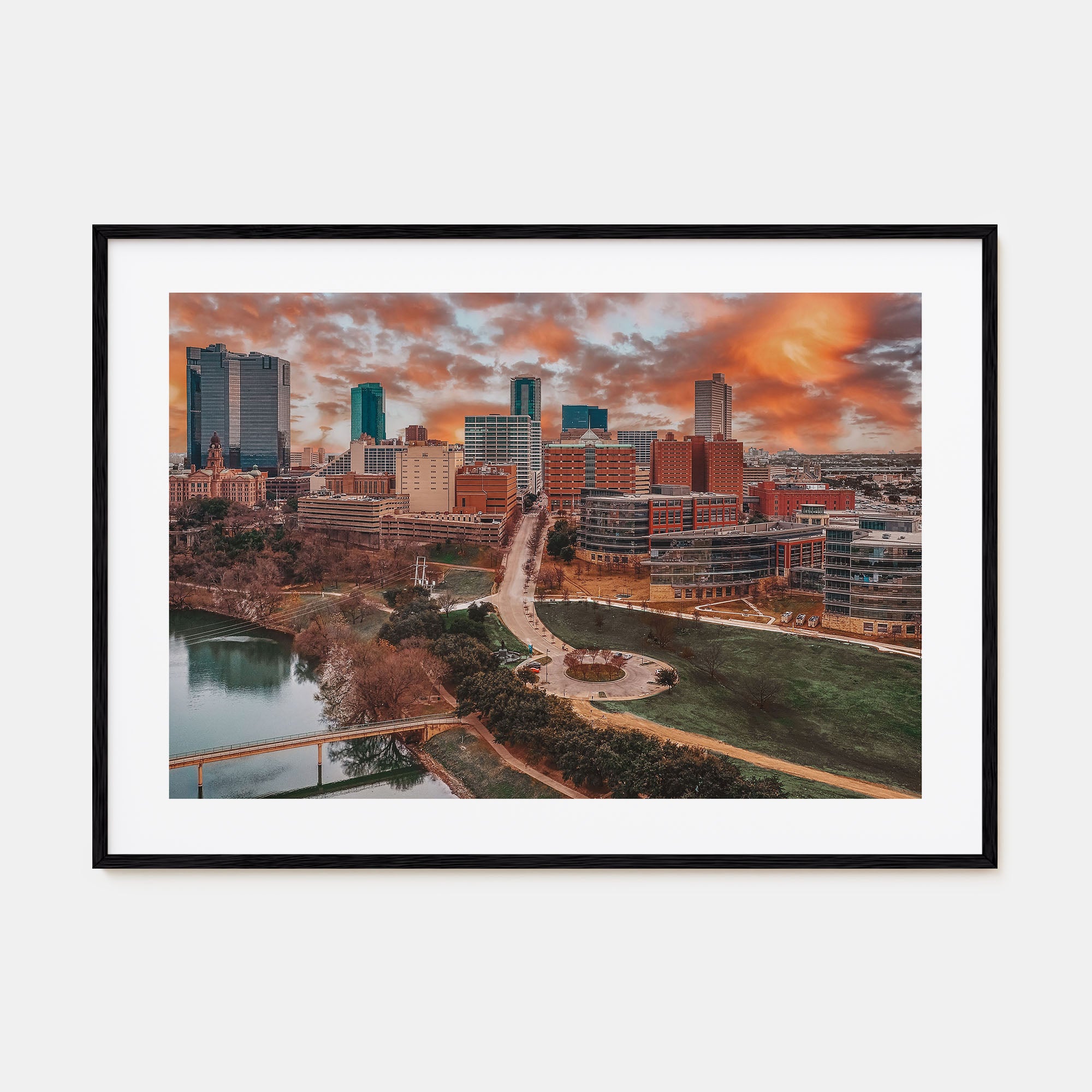 Fort Worth Landscape Color Poster