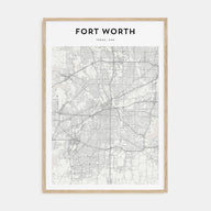 Fort Worth Map Portrait Poster