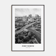 Fort Worth Portrait B&W No 1 Poster
