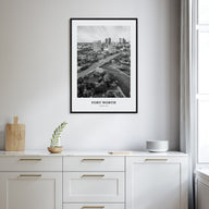 Fort Worth Portrait B&W No 1 Poster
