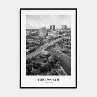 Fort Worth Portrait B&W No 1 Poster