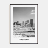 Fort Worth Portrait B&W No 2 Poster